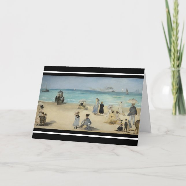 Edouard Manet - På stranden, Boulogne-sur-Mer Kort (Framsida)