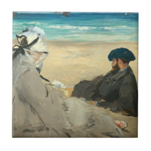 Edouard Manet - på stranden Kakelplatta