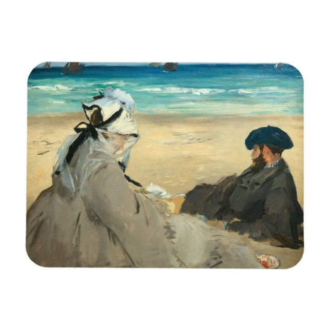 Edouard Manet - på stranden Magnet (Horisontell)