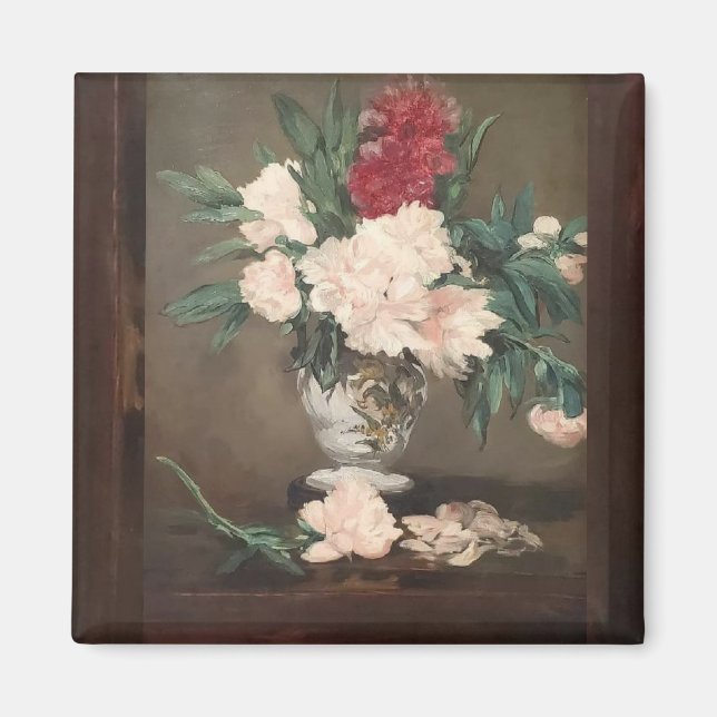 Édouard Manet Peonies in a Vase souvenir magnet (Framsidan)