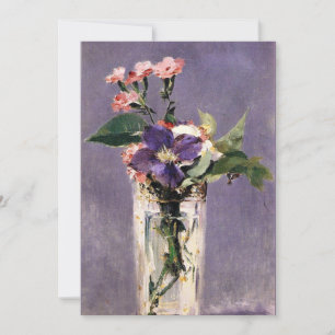 Edouard Manet - Pinks och Clematis Kort