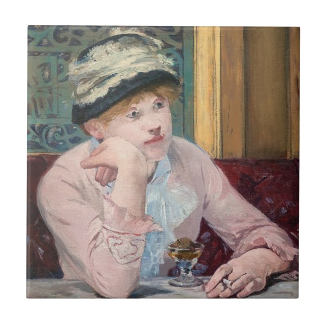 Edouard Manet - Plum Brandy Kakelplatta (Framsidan)