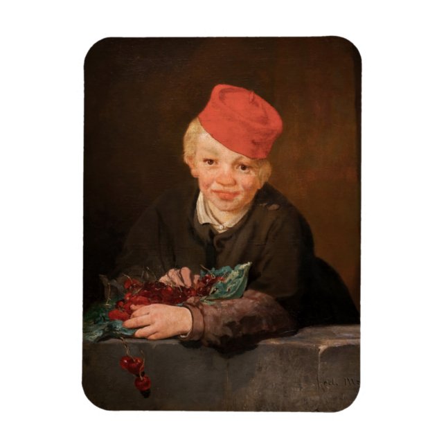 Edouard Manet - Pojke med körsbär Magnet (Vertikal)