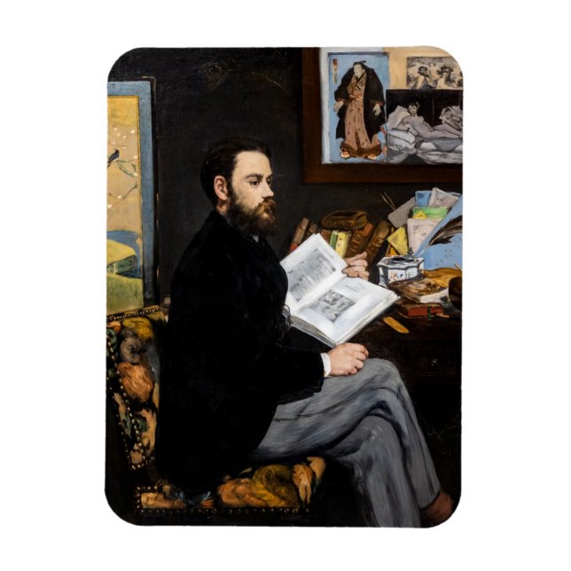 Edouard Manet - Porträtt av Emile Zola Magnet (Vertikal)
