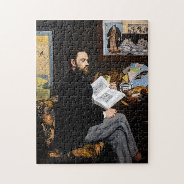 Edouard Manet - Porträtt av Emile Zola Pussel (Vertikal)