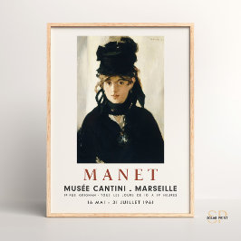 Édouard Manet Porträtt Berthe Morisot Art Print Poster