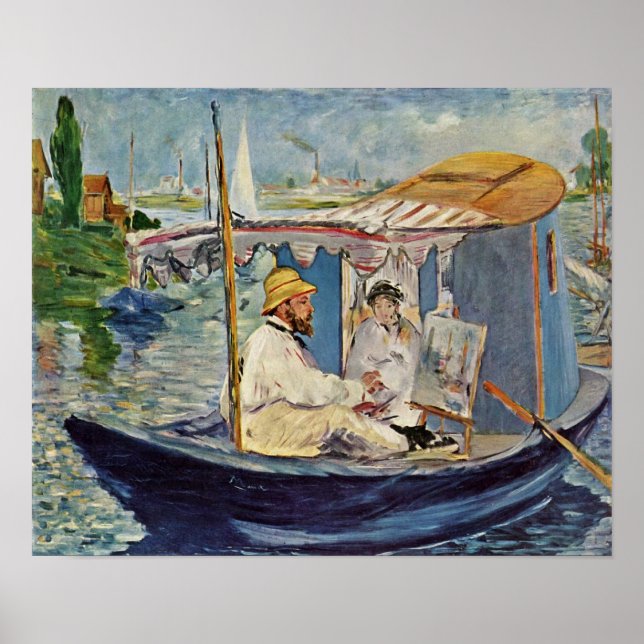 edouard Manet - Porträtt de Claude Monet Poster (Framsidan)
