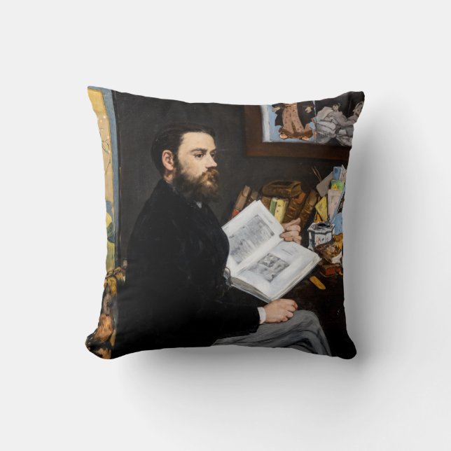 Edouard Manet - Porträtt i Emile Zola Kudde (Framsida)