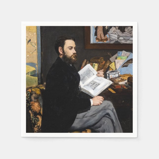 Edouard Manet - Porträtt i Emile Zola Pappersservett (Framsidan)