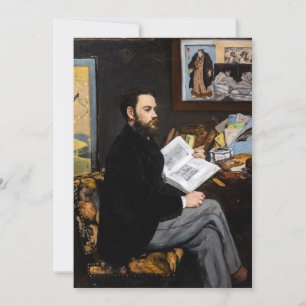 Edouard Manet - Porträtt i Emile Zola Tack Kort