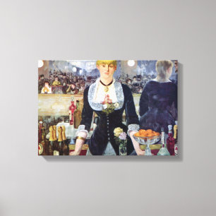 Edouard Manet - pub i Foliesen-Bergere Canvastryck