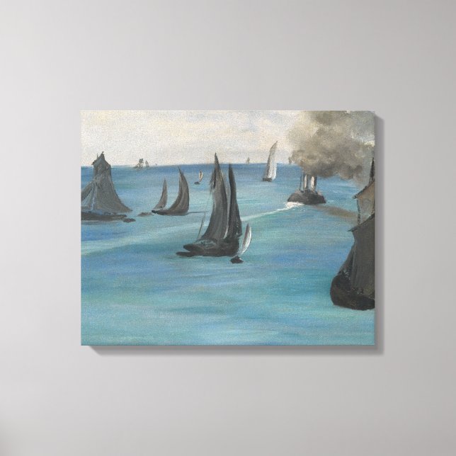 Edouard Manet - Sea View, Lugn Weather Canvastryck (Framsida)