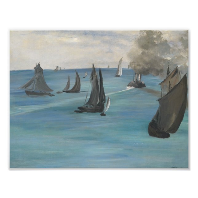 Edouard Manet - Sea View, Lugn Weather Fototryck (Framsidan)