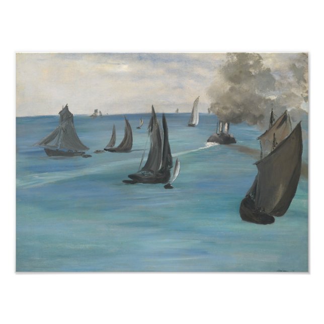Edouard Manet - Sea View, Lugn Weather Fototryck (Framsidan)