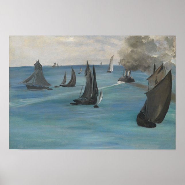 Edouard Manet - Sea View, Lugn Weather Poster (Framsidan)