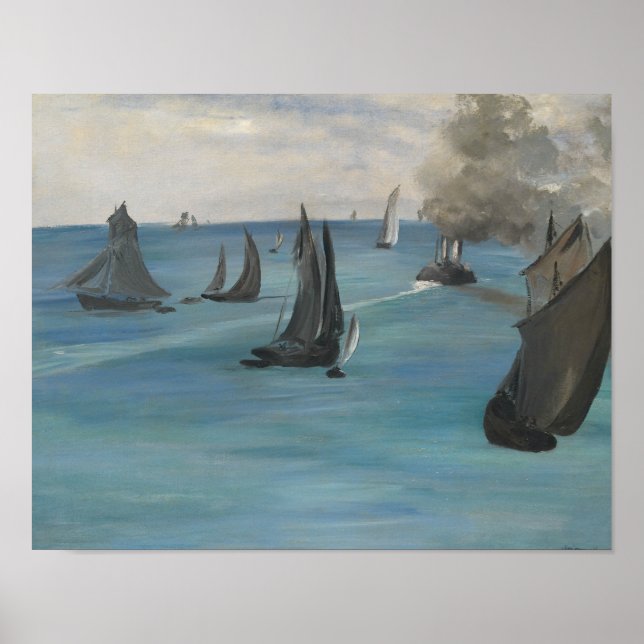 Edouard Manet - Sea View, Lugn Weather Poster (Framsidan)