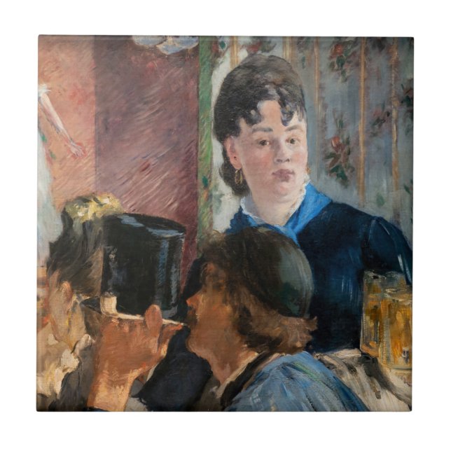 Edouard Manet - Servitris som serverar öl Kakelplatta (Framsidan)