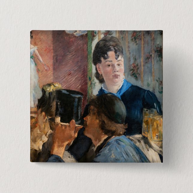 Edouard Manet - Servitris som serverar öl Knapp (Framsida)