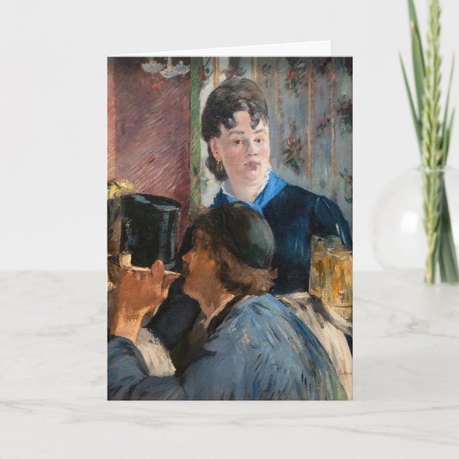 Edouard Manet - Servitris som serverar öl Kort (Framsida)