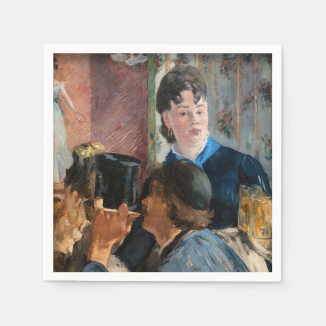 Edouard Manet - Servitris som serverar öl Pappersservett (Framsidan)