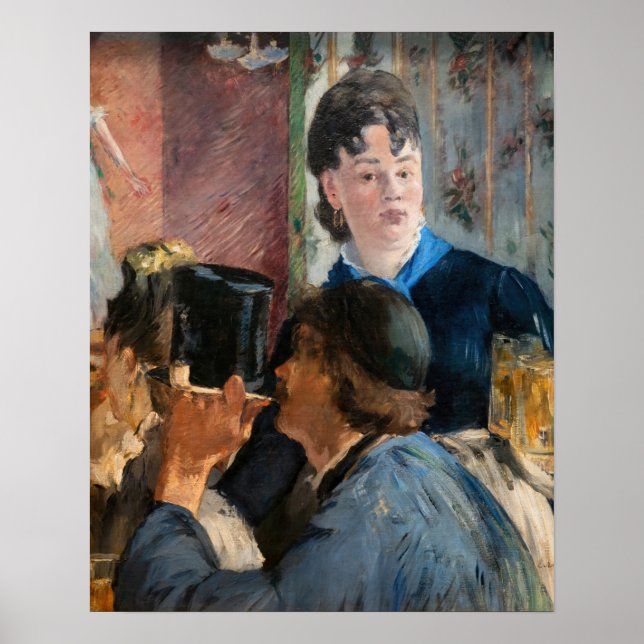 Edouard Manet - Servitris som serverar öl Poster (Framsidan)