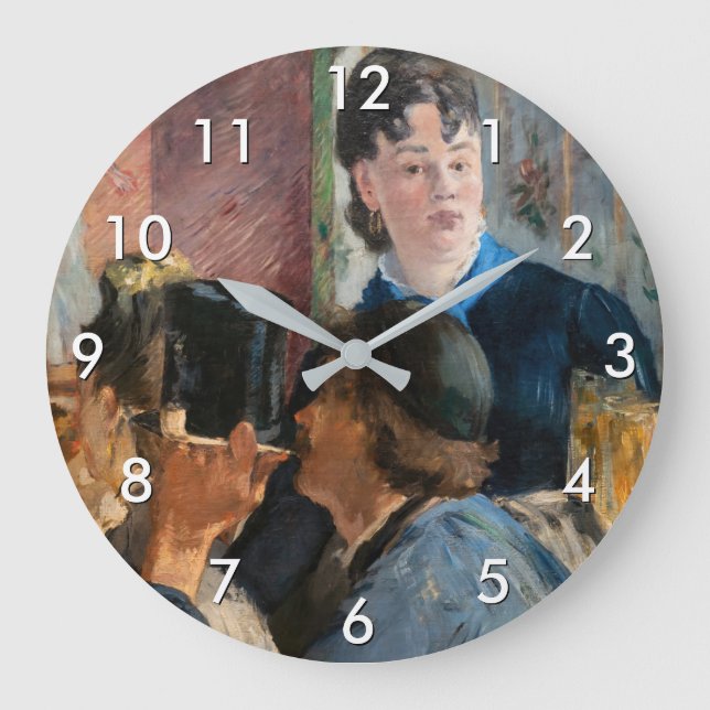 Edouard Manet - Servitris som serverar öl Stor Klocka (Framsida)