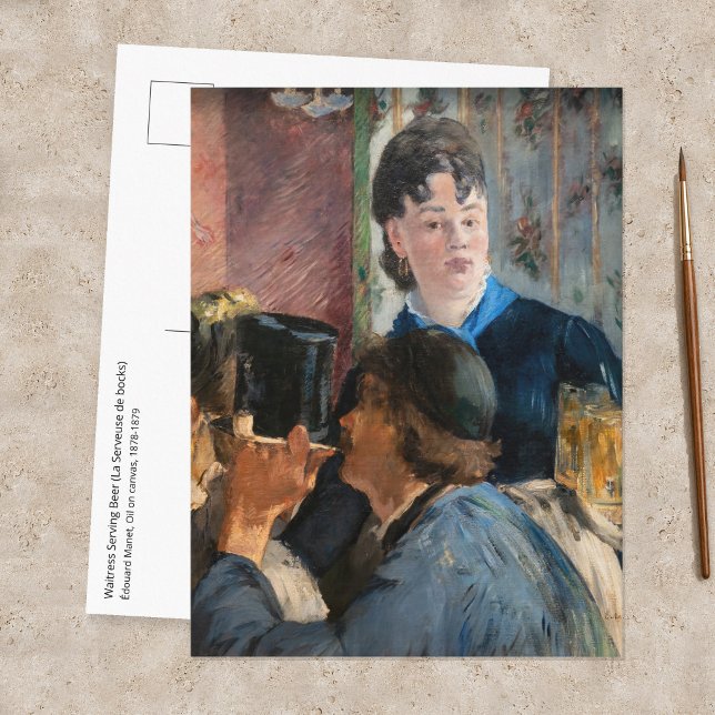 Edouard Manet - Servitris som serverar öl Vykort (Skapare uppladdad)