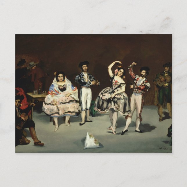 Edouard Manet - Spanska Ballet Vykort (Framsida)