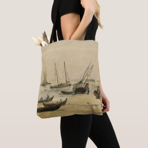 Edouard Manet strand, låg Tide Tygkasse
