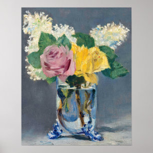 Edouard Manet - Syren och rosor Poster
