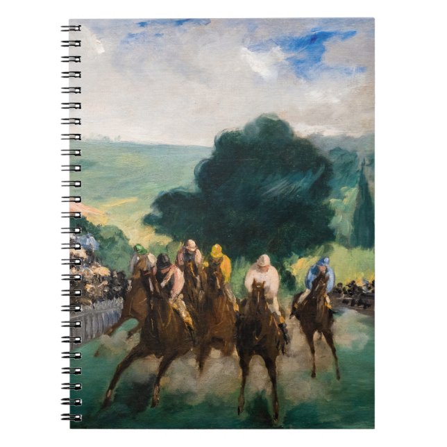 Edouard Manet - Tävling vid Longchamp Anteckningsbok (Framsidan)
