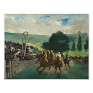 Edouard Manet - Tävling vid Longchamp Fototryck