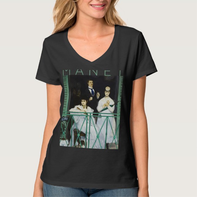 Édouard Manet  The Balcony  for Artists T Shirt (Framsida)