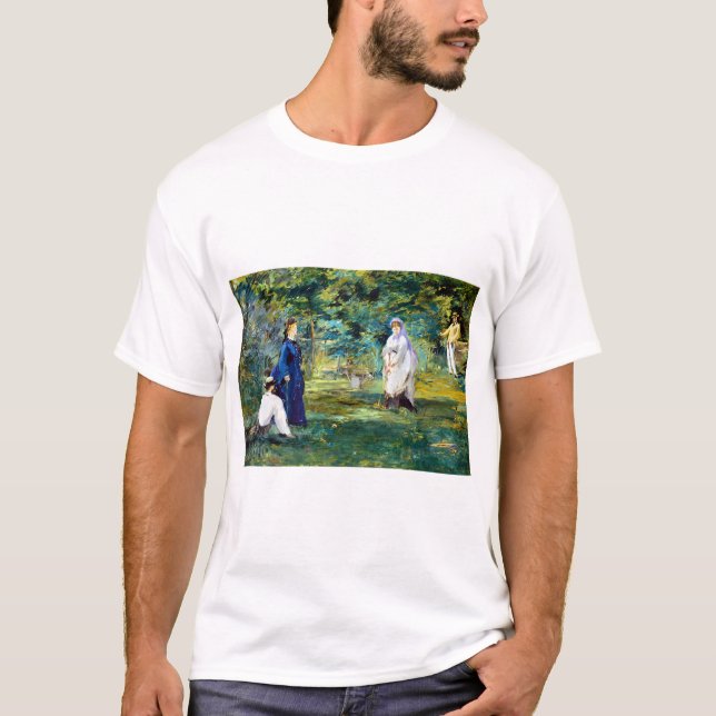 Edouard Manet the Croquet Game T Shirt (Framsida)