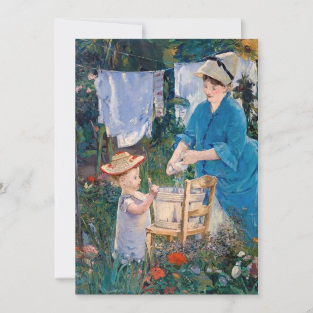 Edouard Manet - Tvätt Inbjudningar (Framsida)