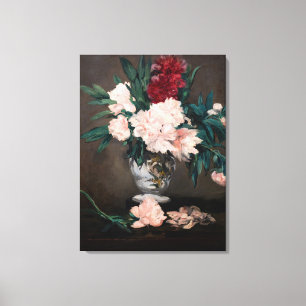 Edouard Manet - Vas of Peonies on Small Pedestal Canvastryck