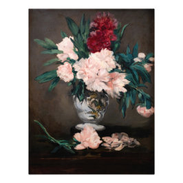 Edouard Manet - Vas of Peonies on Small Pedestal Fototryck