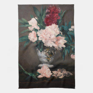 Edouard Manet - Vas of Peonies on Small Pedestal Kökshandduk