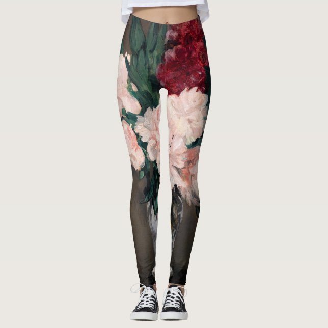 Edouard Manet - Vas of Peonies on Small Pedestal Leggings (Framsida)