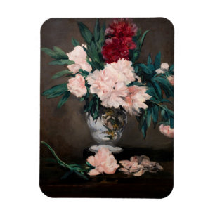 Edouard Manet - Vas of Peonies on Small Pedestal Magnet