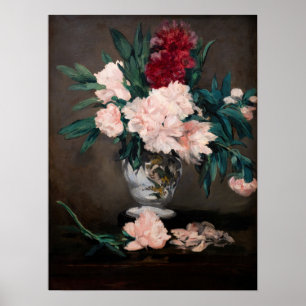Edouard Manet - Vas of Peonies on Small Pedestal Poster