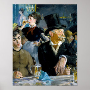 Edouard Manet - vid Kaféet Poster