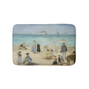 Edouard Manet - vid stranden, Boulogne-sur-Mer Badrumsmatta
