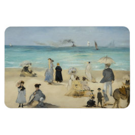 Edouard Manet - vid stranden, Boulogne-sur-Mer Magnet