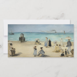 Edouard Manet - vid stranden, Boulogne-sur-Mer Tack Kort