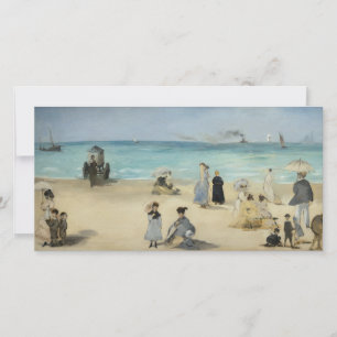 Edouard Manet - vid stranden, Boulogne-sur-Mer Tack Kort