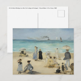 Edouard Manet - vid stranden, Boulogne-sur-Mer Vykort