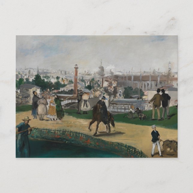 Edouard Manet - View of the Universal Exhibition Vykort (Framsida)