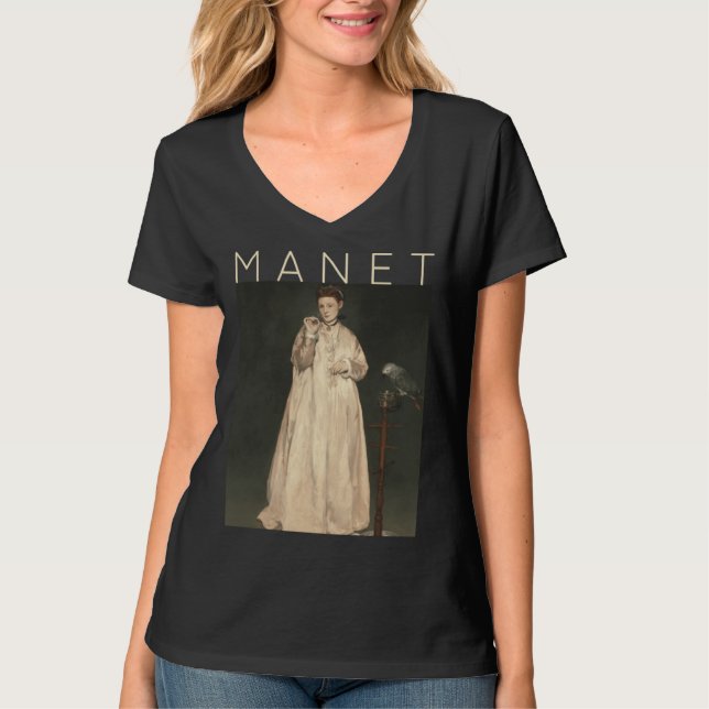 Édouard Manet Young Lady in 1866 for Artists T Shirt (Framsida)
