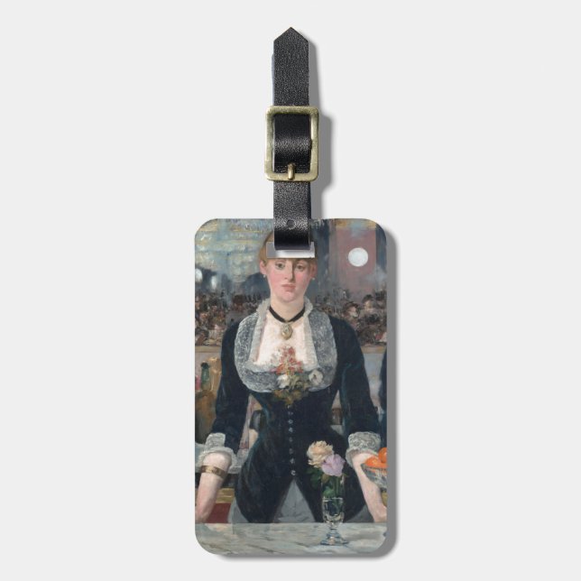 Edouard Manets A Pub vid Folies-Bergère Bagagebricka (Vertikal Framsida)